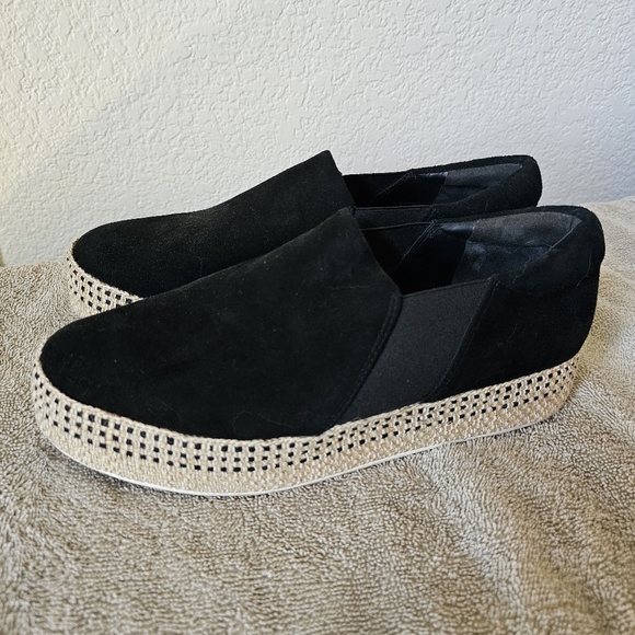Vince Wilden Platform Espadrille Sneakers Jute Suede US 8.5/ EU38.5 - Picture 1 of 6